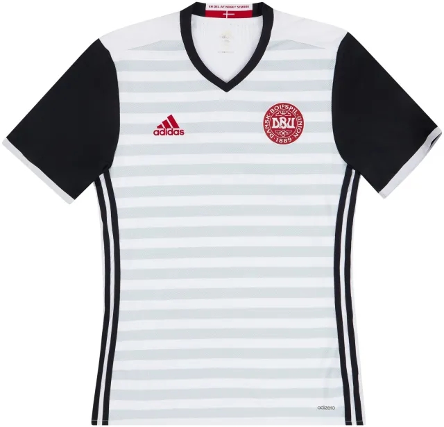 adidas 2015-16 Denmark Player Issue Away Shirt - 8/10 - (M)