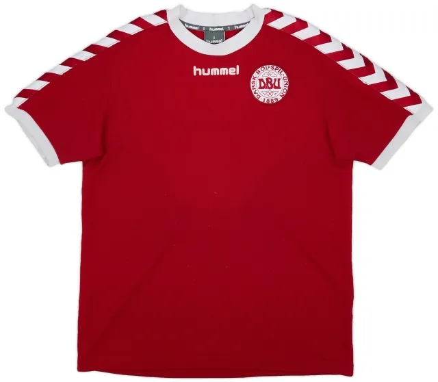 Hummel 2002-03 Denmark Home Shirt - 8/10 - (M/L)