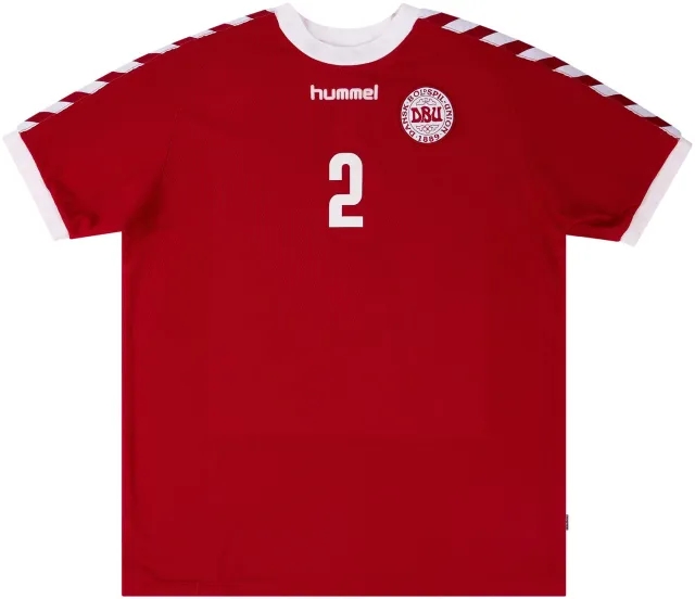 Hummel 2003 Denmark Match Issue Home Shirt #2 (Wieghorst)
