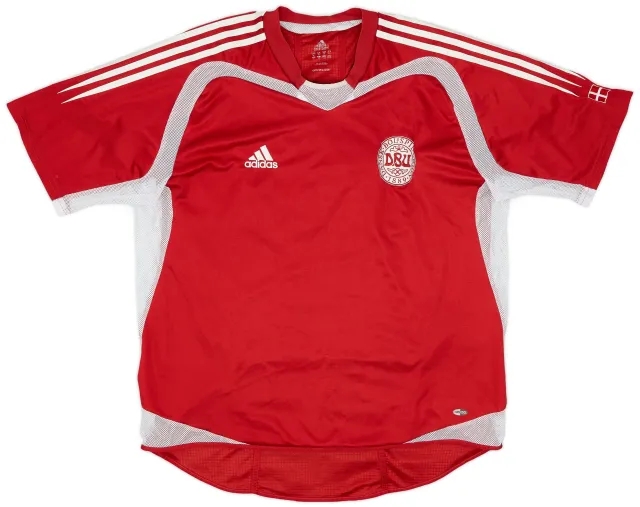 adidas 2004-05 Denmark Player Issue Home Shirt - 8/10 - (XL)