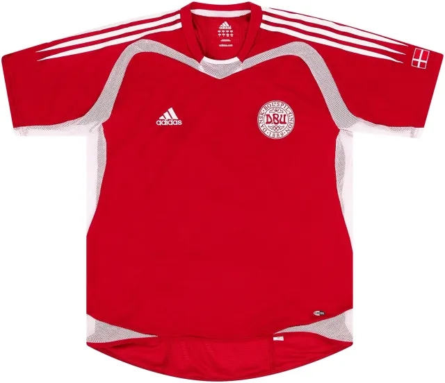 adidas 2004-05 Denmark Player Issue Home Shirt - 9/10 - (L)