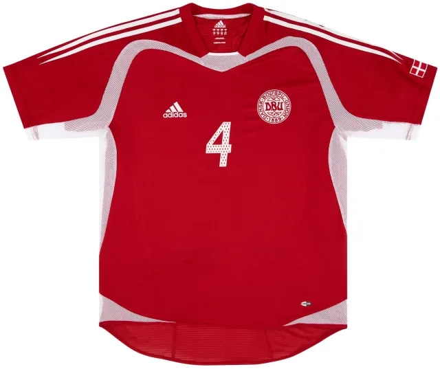adidas 2004-05 Denmark Match Issue Home Shirt #4