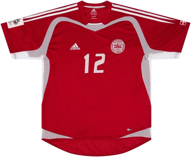 adidas 2004-05 Denmark Match Issue Home Shirt #12
