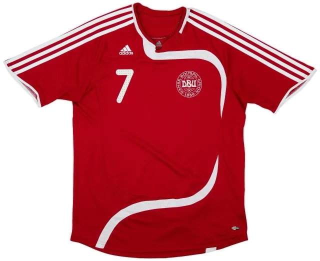 adidas 2007-09 Denmark Women's Home Shirt #7 - 8/10 - (Women's L)