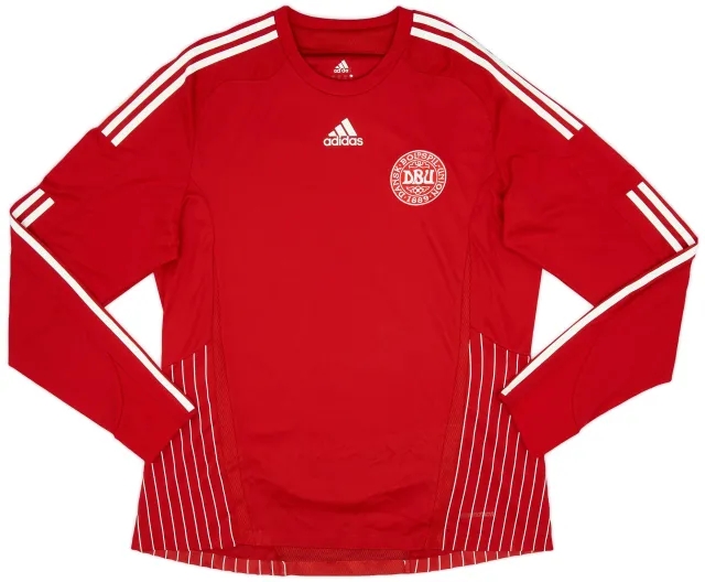 adidas 2007-10 Denmark Authentic Home L/S Shirt - 9/10 - (XL)