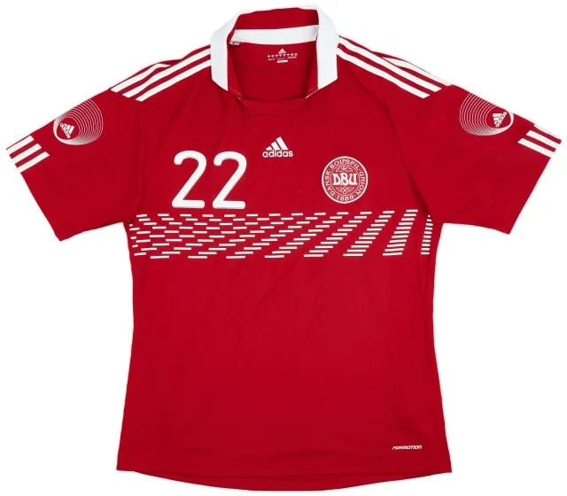 adidas 2010-11 Denmark Player Issue Home Shirt #22 - 8/10 - (XL)
