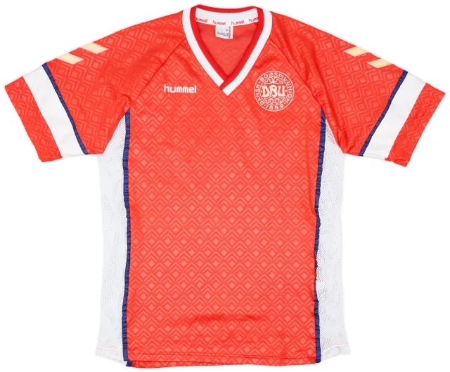 Hummel 1990-92 Denmark Home Shirt - 9/10 - (XL)