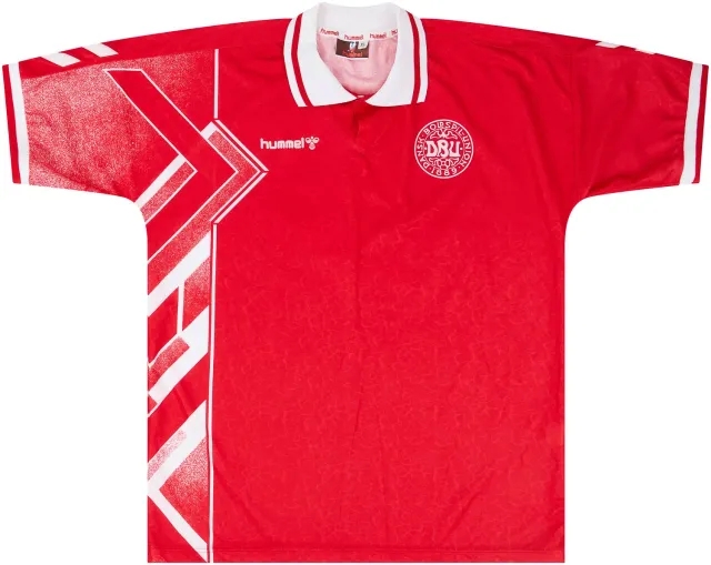 Hummel 1994-96 Denmark U-21 Match Issue Home Shirt #5 (Jensen)
