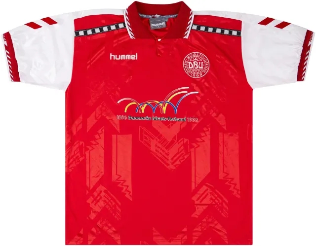 Hummel 1996-98 Denmark Match Issue Home Shirt #2