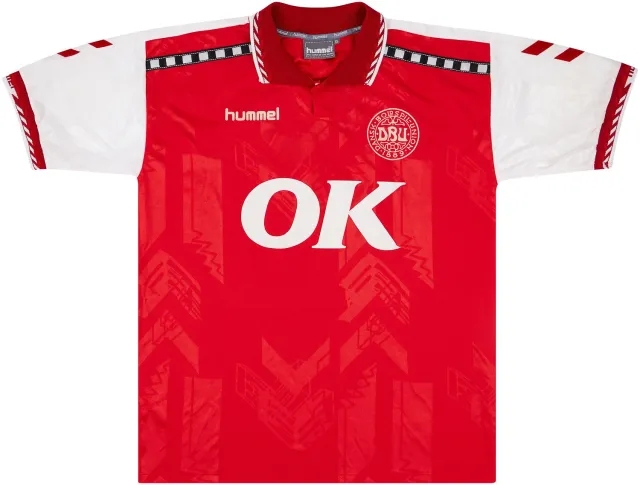 Hummel 1998-99 Denmark Match Issue Home Shirt #2 (Colding)
