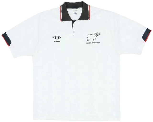 Umbro 1989-91 Derby County Home Shirt - 9/10 - (M)