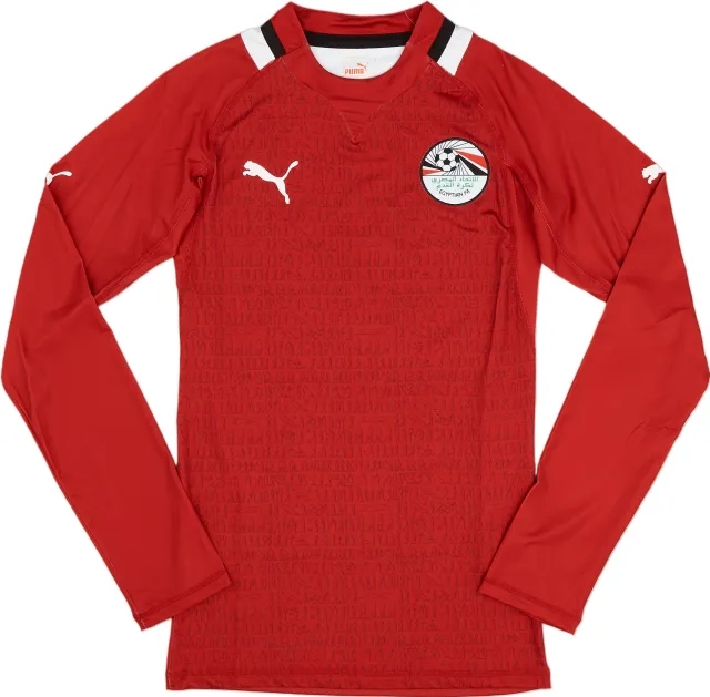 Puma 2012-13 Egypt Player Issue L/S Home Shirt - 9/10 - (M)