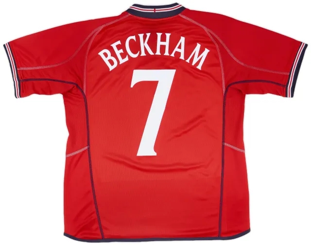 Umbro 2002-04 England Away Shirt Beckham #7 - 7/10 - (M)