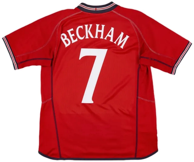 Umbro 2002-04 England Away Shirt Beckham #7 - 6/10 - (L)