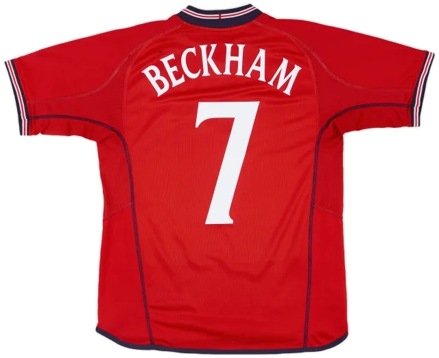 Umbro 2002-04 England Away Shirt Beckham #7 - 7/10 - (M)