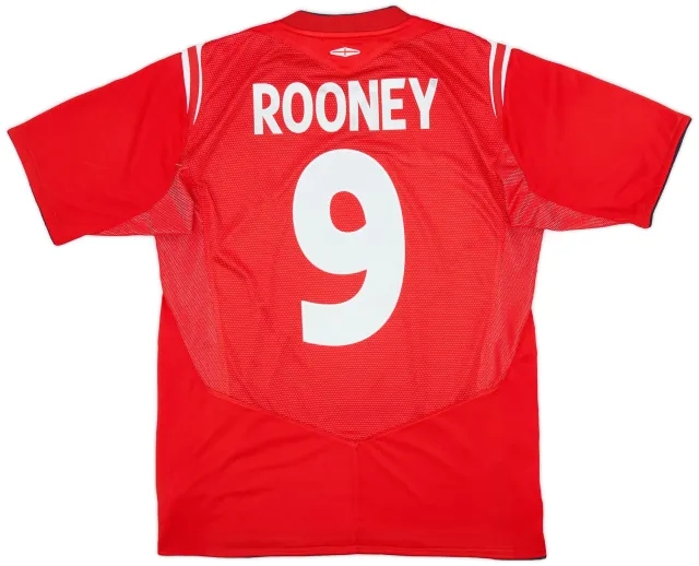 Umbro 2004-06 England Away Shirt Rooney #9 - 7/10 - (M)