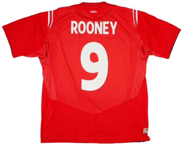 Umbro 2004-06 England Away Shirt Rooney #9 - 6/10 - (XL)