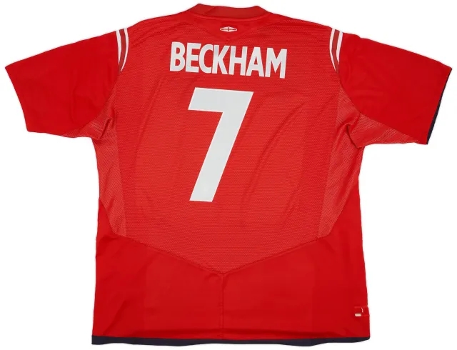 Umbro 2004-06 England Away Shirt Beckham #7 - 5/10 - (XXL)