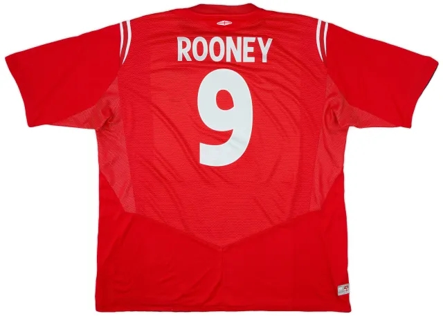 Umbro 2004-06 England Away Shirt Rooney #9 - 9/10 - (XXL)