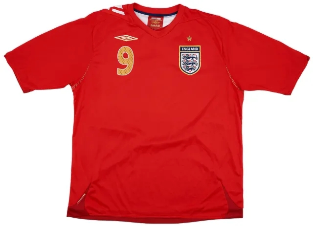 Umbro 2006-08 England Away Shirt #9 - 9/10 - (XL)