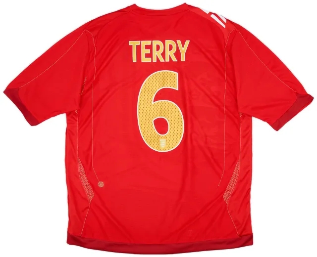 Umbro 2006-08 England Away Shirt Terry #6 - 8/10 - (XL)