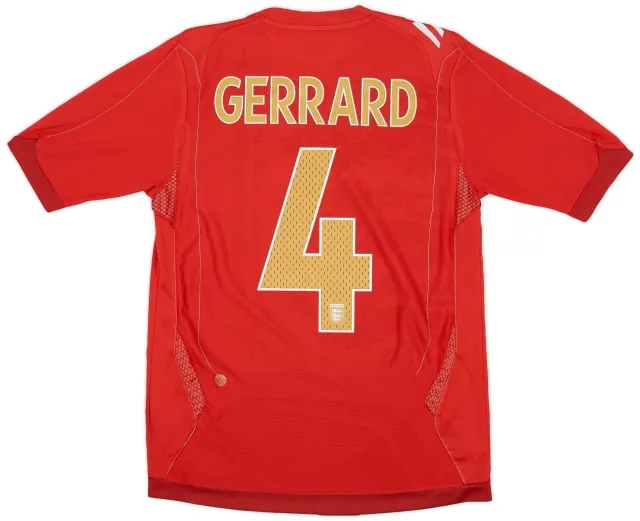 Umbro 2006-08 England Away Shirt Gerrard #4 - 7/10 - (S)