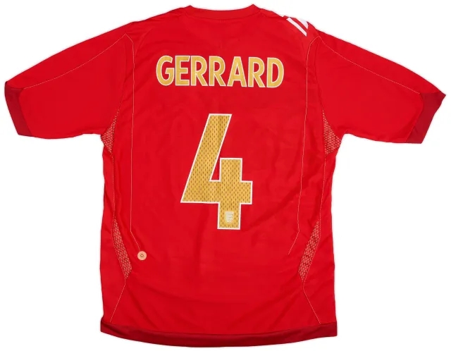 Umbro 2006-08 England Away Shirt Gerrard #4 - 9/10 - (L)
