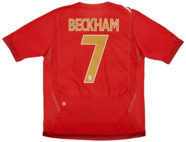 Umbro 2006-08 England Away Shirt Beckham #7 - 7/10 - (L)