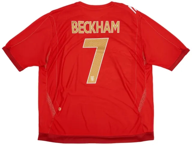 Umbro 2006-08 England Away Shirt Beckham #7 - 8/10 - (3XL)