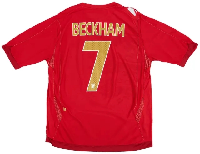 Umbro 2006-08 England Away Shirt Beckham #7 - 5/10 - (XL)