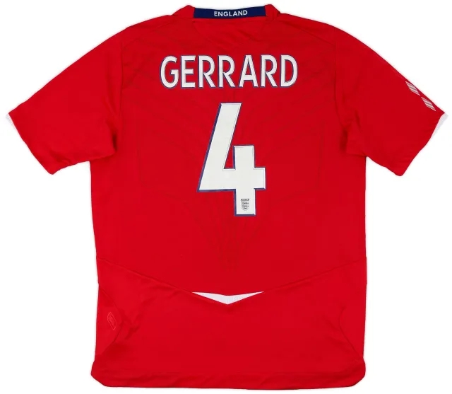 Umbro 2008-10 England Away Shirt Gerrard #4 - 8/10 - (L)