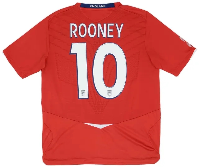 Umbro 2008-10 England Away Shirt Rooney #9 - 9/10 - (L)