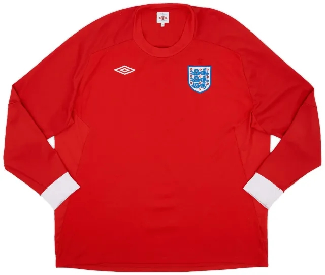 Umbro 2010-11 England Away L/S Shirt - 9/10 - (3XL)