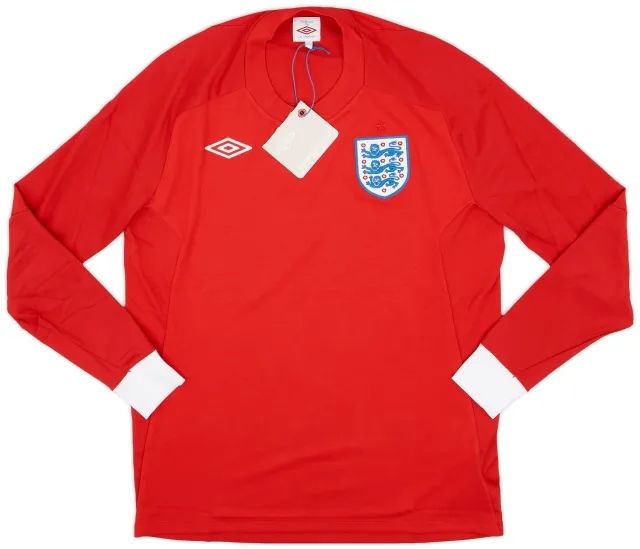 Umbro 2010-11 England Away L/S Shirt (L)