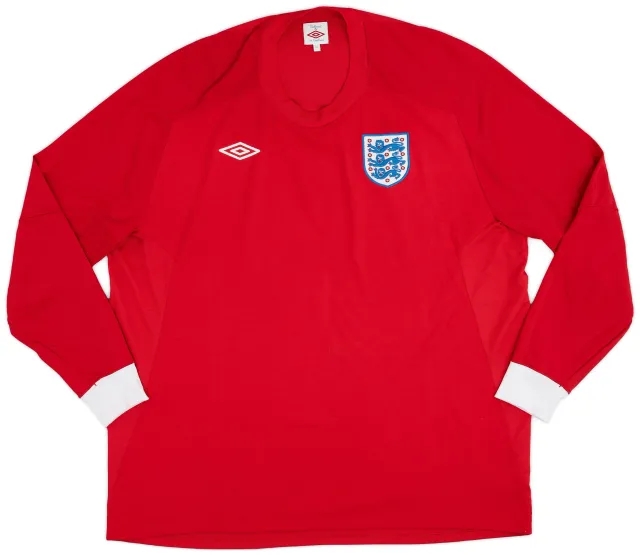 Umbro 2010-11 England Away L/S Shirt - 8/10 - (3XL)