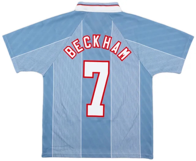 Umbro 1996-97 England Away Shirt Beckham #7 - 8/10 - (M)