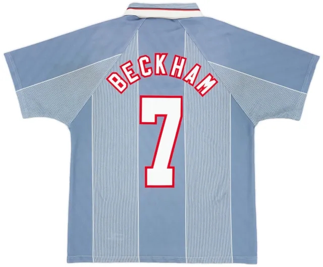 Umbro 1996-97 England Away Shirt Beckham #7 - 5/10 - (L)