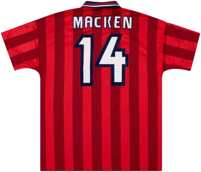 Umbro 1997 England FIFA World Youth Championship Match Issue Away Shirt Macken #14