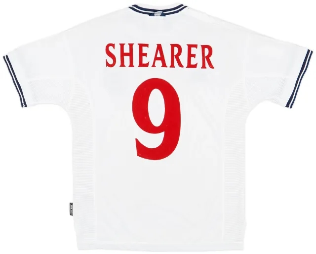 Umbro 1999-01 England Home Shirt Shearer #9 - 6/10 - (M)