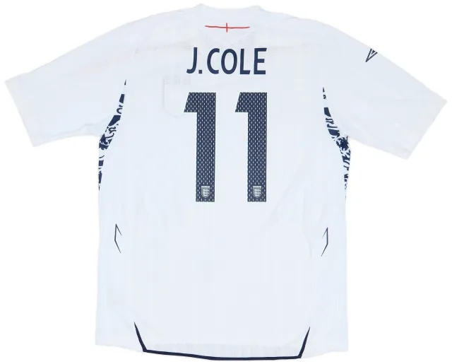 Umbro 2007-09 England Home Shirt J.Cole #11 - 8/10 - (XXL)