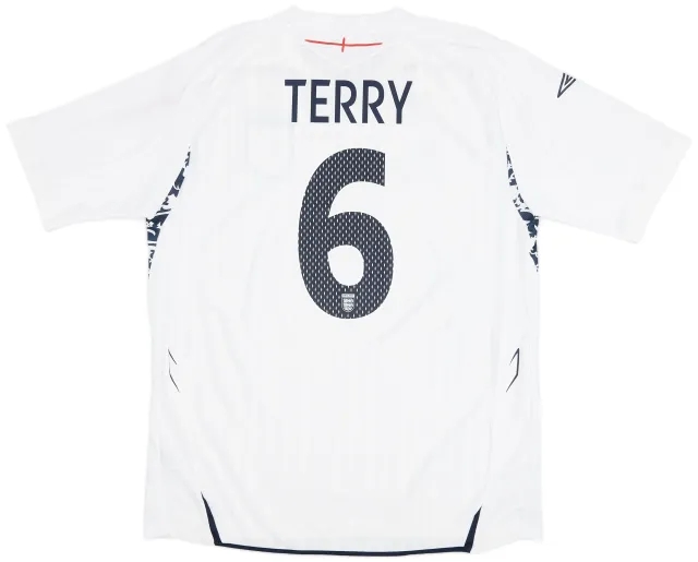 Umbro 2007-09 England Home Shirt Terry #6 - 7/10 - (XL)