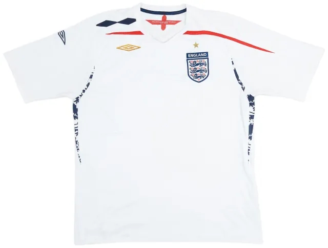 Umbro 2007-09 England Home Shirt - 7/10 - (XL)