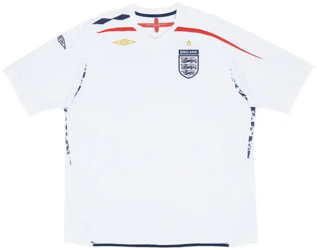 Umbro 2007-09 England Home Shirt - 8/10 - (3XL)