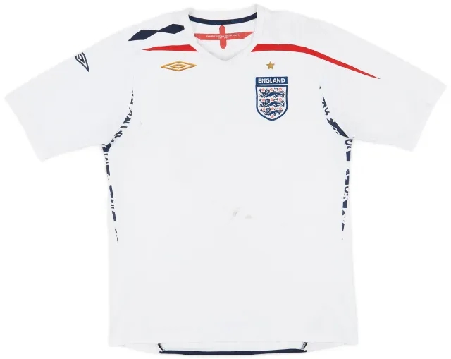 Umbro 2007-09 England Home Shirt - 4/10 - (L)