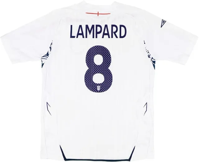 Umbro 2007-09 England Home Shirt Lampard #8 - 6/10 - (XL)