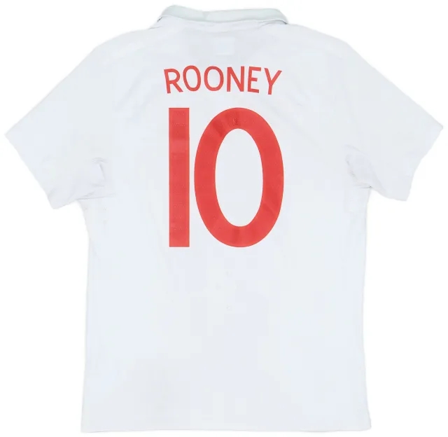 Umbro 2009-10 England Home Shirt Rooney #10 - 6/10 - (M)