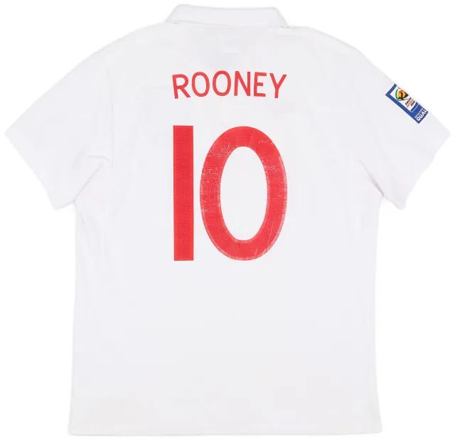 Umbro 2009-10 England Home Shirt Rooney #10 - 6/10 - (L)