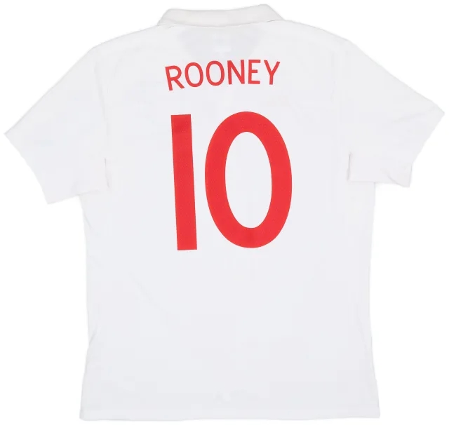 Umbro 2009-10 England Home Shirt Rooney #10 - 6/10 - (L)
