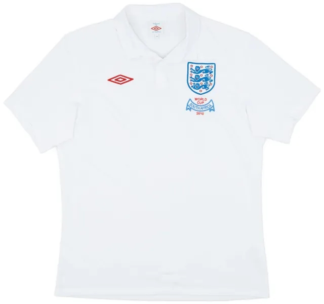 Umbro 2009-10 England 'South Africa' Home Shirt - 9/10 - (L)