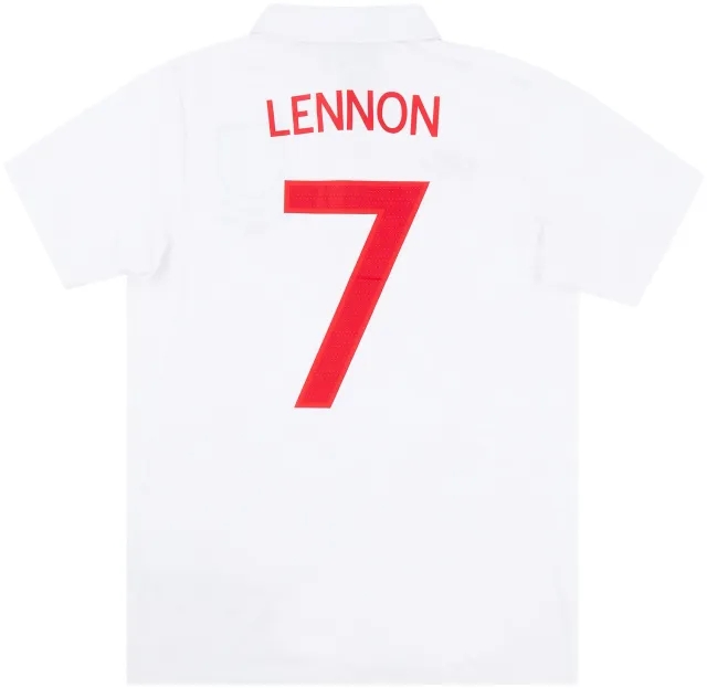 Umbro 2009 England Match Issue Home Shirt Lennon #7 (v Croatia)